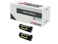 Compatível PACK 2X LEXMARK MX510 / MX511 / MX611