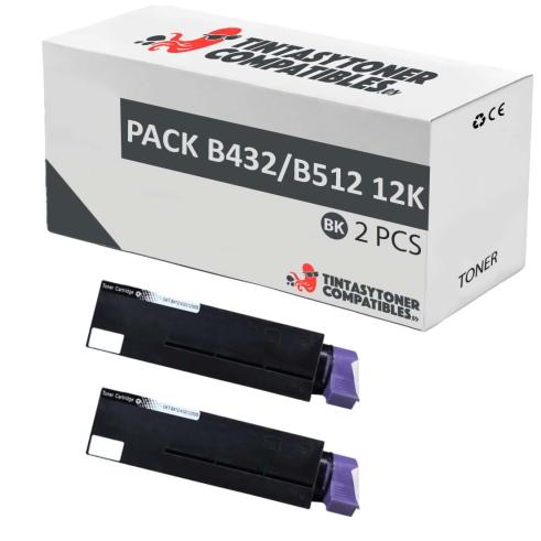 Compatível Pack 2x OKI B432 / B512 / MB492 / MB562 (12k)