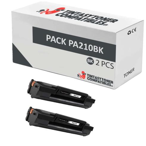 Compatível Pack 2x Pantum PA210 Preto