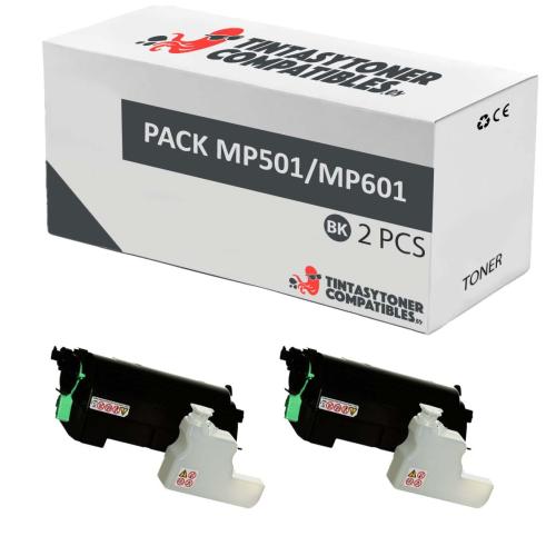 Compatível Pack 2x Ricoh Aficio MP501 / MP601