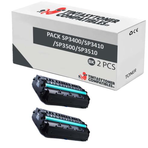 Compatível Pacote 2x Ricoh Aficio SP 3400 / SP 3410 / SP 3500 / SP 3510