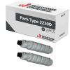 Compatível Pack 2x Ricoh Type 2220D