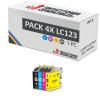 Pacote compatível 4 x BROTHER LC-123 Premium