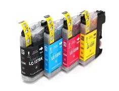 Compatível Pacote 4 x Brother LC-127 Preto LC-125 Cores