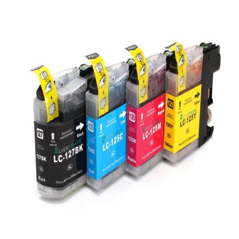 Compatível Pacote 4 x Brother LC-127 Preto LC-125 Cores
