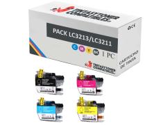 Pacote compatível 4 x BROTHER LC-3213 / LC3211 XL