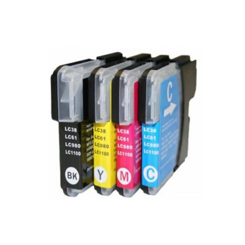 Pacote compatível 4 x BROTHER LC1100 LC980