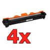 Pacote compatível 4 x BROTHER TN-1050