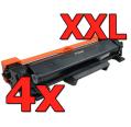 Pacote compatível 4 X Brother TN-2420 XXL