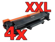 Pacote compatível 4 X Brother TN-2420 XXL