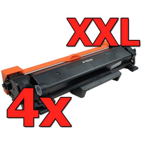 Pacote compatível 4 X Brother TN-2420 XXL