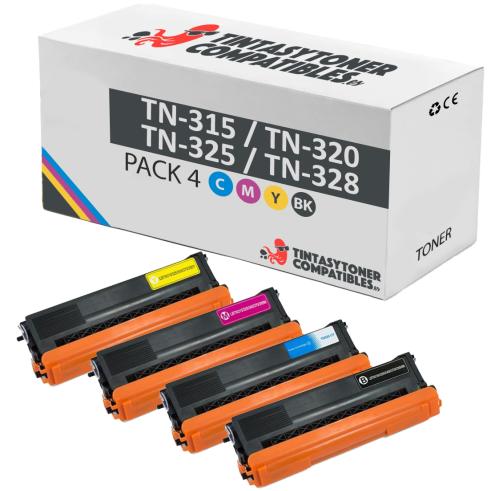 Pacote compatível 4 x BROTHER TN-325 TN-320