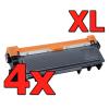 Pacote Compatível 4 x Brother TN2310 2320 XXL