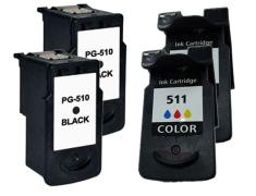 Pacote Compatível 4 x Canon PG-510 / CL-511