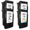 Pacote Compatível 4 x Canon PG-512 / CL-513