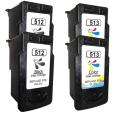 Pacote Compatível 4 x Canon PG-512 / CL-513