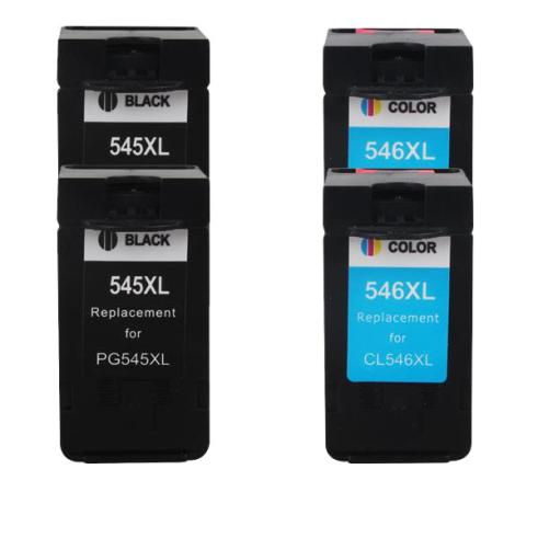 Pacote Compatível 4 x Canon PG-545 / CL-546