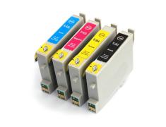 Pacote compatível 4 x EPSON T0551 / 2/3/4