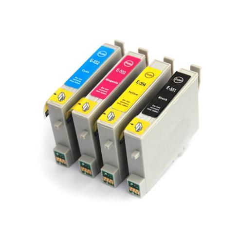 Pacote compatível 4 x EPSON T0551 / 2/3/4