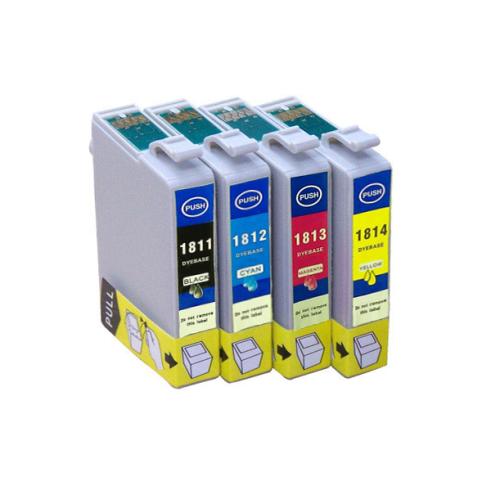 Pacote compatível 4 x EPSON T1811 / 2/3/4 18XL