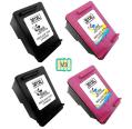 Pacote compatível 4 x HP 301 XL remanufaturado