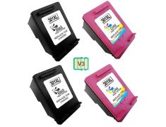 Pacote compatível 4 x HP 301 XL remanufaturado