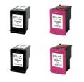 Pacote compatível 4 x HP 302 XL