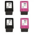 Pacote compatível 4 x HP 62 XL