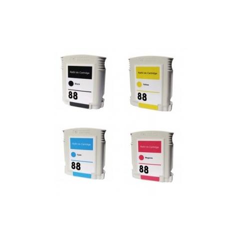 Pacote Compatível 4 x HP 88 XL Remanufaturado
