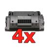 Pacote compatível 4 x HP CC364X Preto