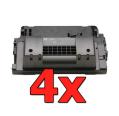 Pacote compatível 4 x HP CC364X Preto