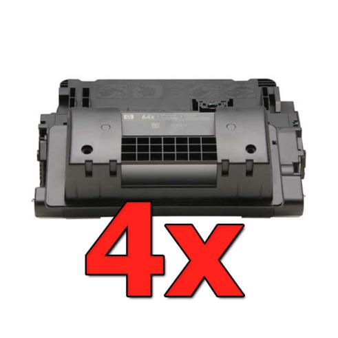Pacote compatível 4 x HP CC364X Preto