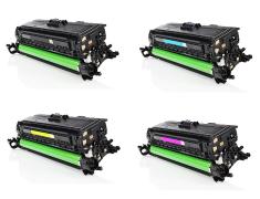 Pacote compatível 4 x HP CE250X / 1/2/3/4