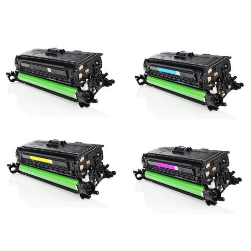 Pacote compatível 4 x HP CE250X / 1/2/3/4