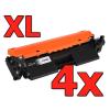 Pacote compatível 4 X HP CF230A XL Premium Chip (6.000 PÁGINAS)