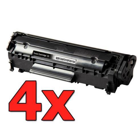 Pacote compatível 4 x HP Q2612A
