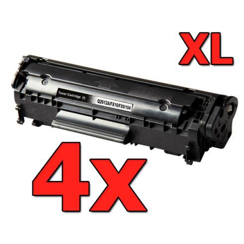 Pacote compatível 4 x HP Q2612X