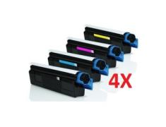 Pacote compatível 4 x OKI C3100 / 3200/5100/5200 / 5300/5400/5510/5540