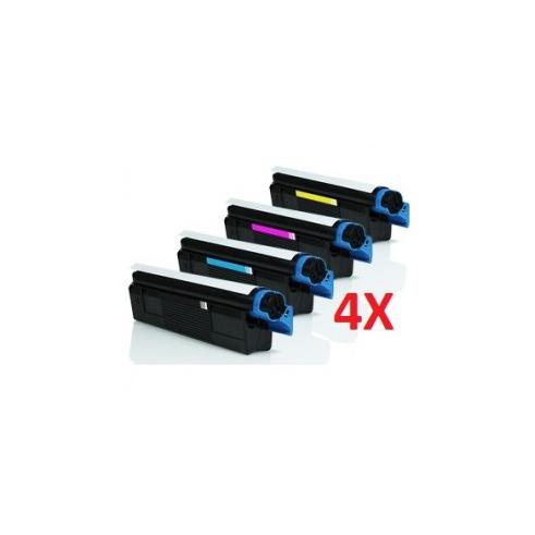 Pacote compatível 4 x OKI C3100 / 3200/5100/5200 / 5300/5400/5510/5540