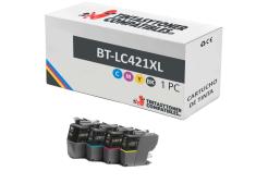 Compatível Pacote 4x Brother LC421XL