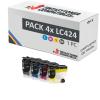Compatível Pack 4x Brother LC424