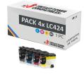 Compatível Pack 4x Brother LC424