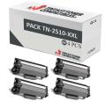 Compatível Pack 4x Brother TN-2510-XXL Preto