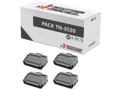 Compatível Pacote 4x Brother TN-3520
