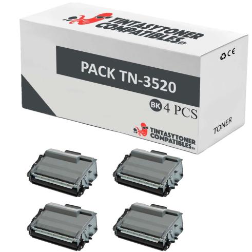Compatível Pacote 4x Brother TN-3520
