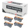 Compatível Pack 4x Brother TN2220/TN2210/TN2010/TN450XL Alta Capacidad (10K)
