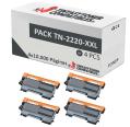 Compatível Pack 4x Brother TN2220/TN2210/TN2010/TN450XL Alta Capacidad (10K)