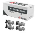 Compatível Pack 4x Brother TN2510XL Preto