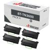 Compatível Pacote 4x Brother TN3600