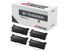 Compatível Pacote 4x Brother TN3600XXL
